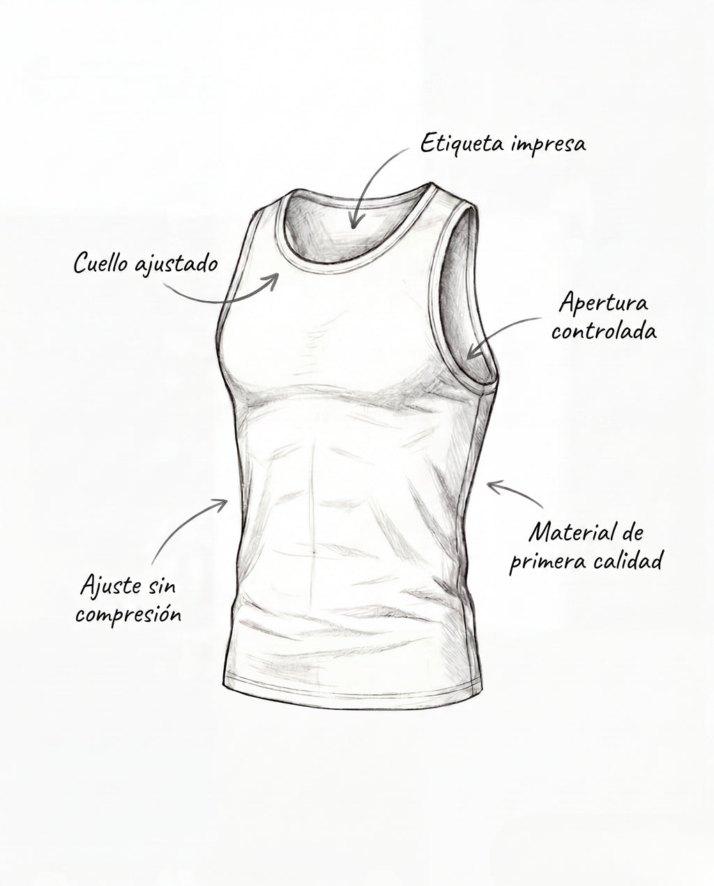 Camiseta de tirantes elástica