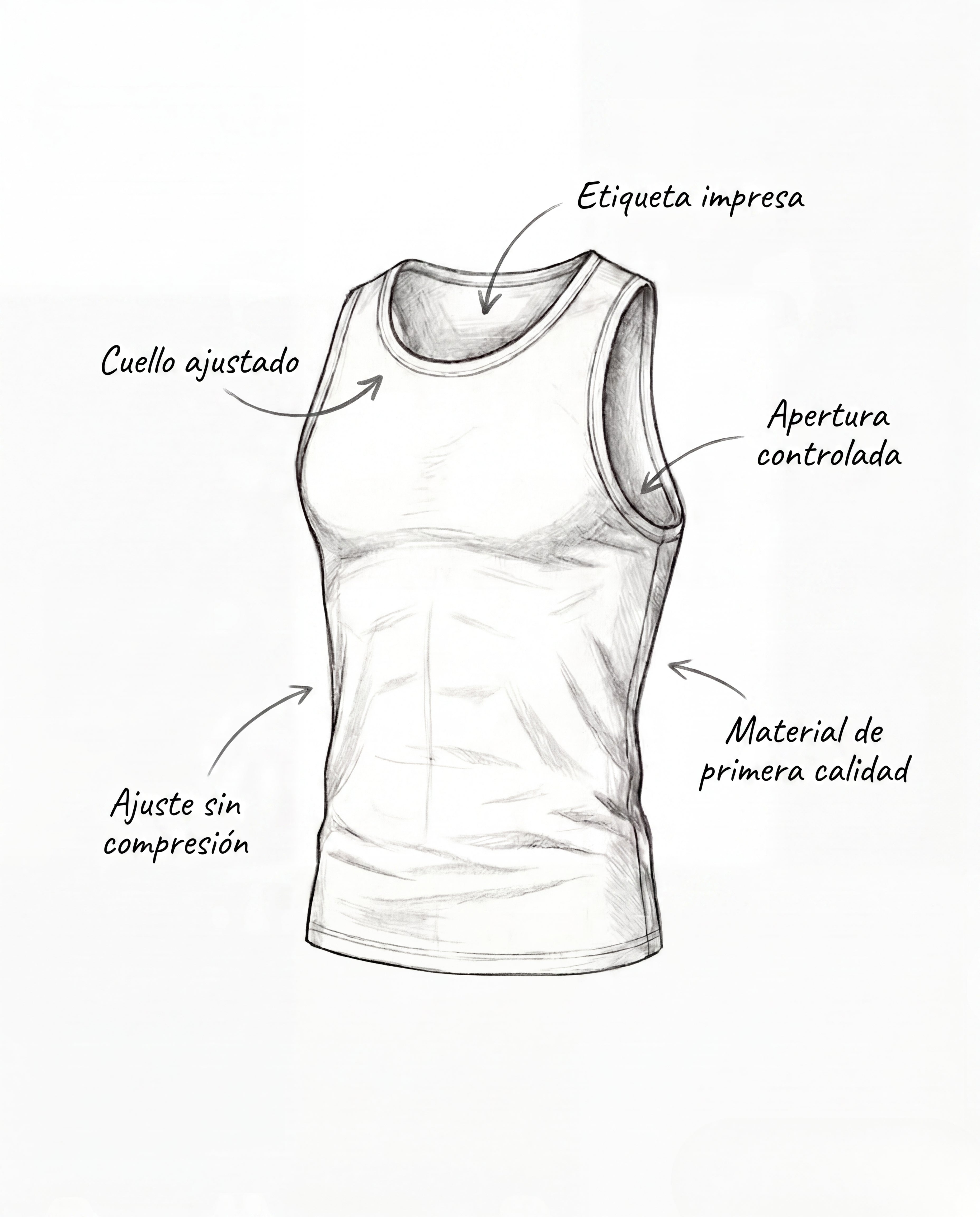 Camiseta de tirantes elástica
